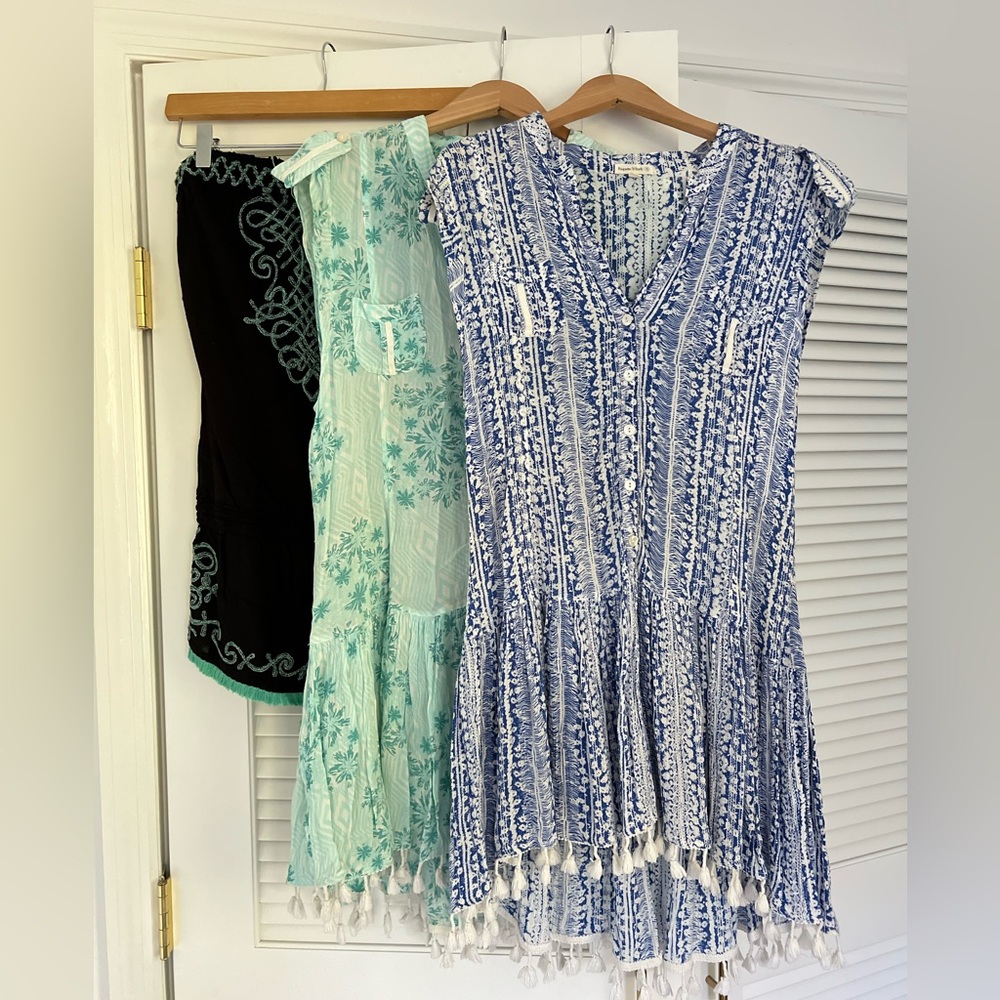 Bundle 3 Poupette St. Barth items: two dresses and one romper size 2